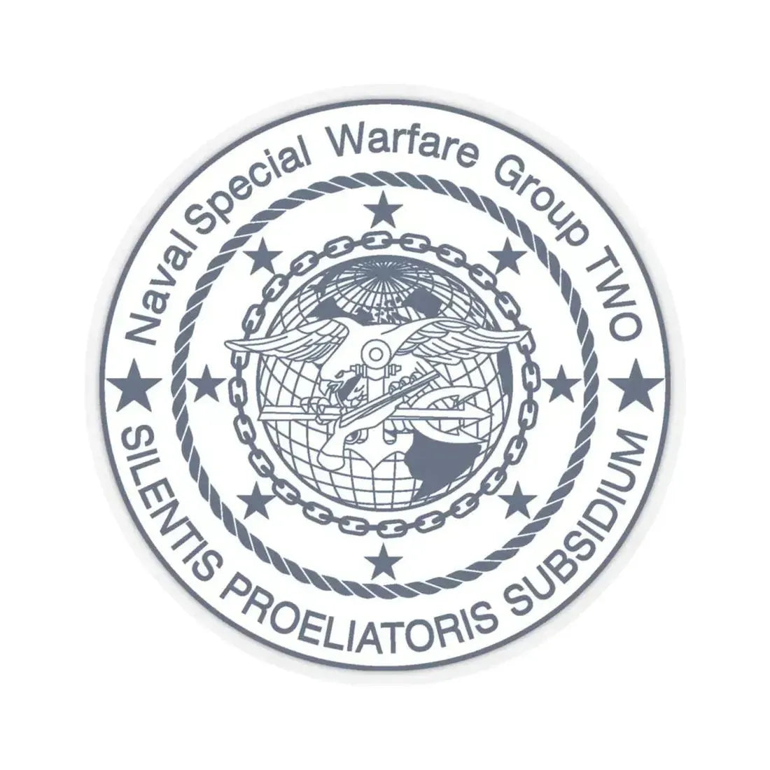 Naval Special Warfare Group 2 (U.S. Navy) STICKER Vinyl Kiss-Cut Decal 4 Inch Transparent - The Sticker Space