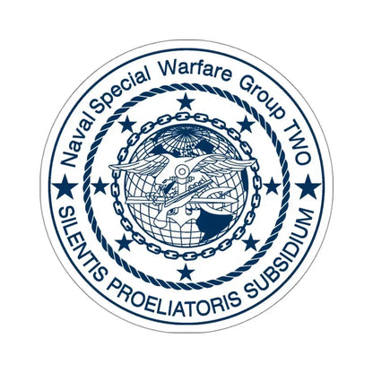 Naval Special Warfare Group 2 (U.S. Navy) STICKER Vinyl Kiss-Cut Decal 4 Inch White - The Sticker Space