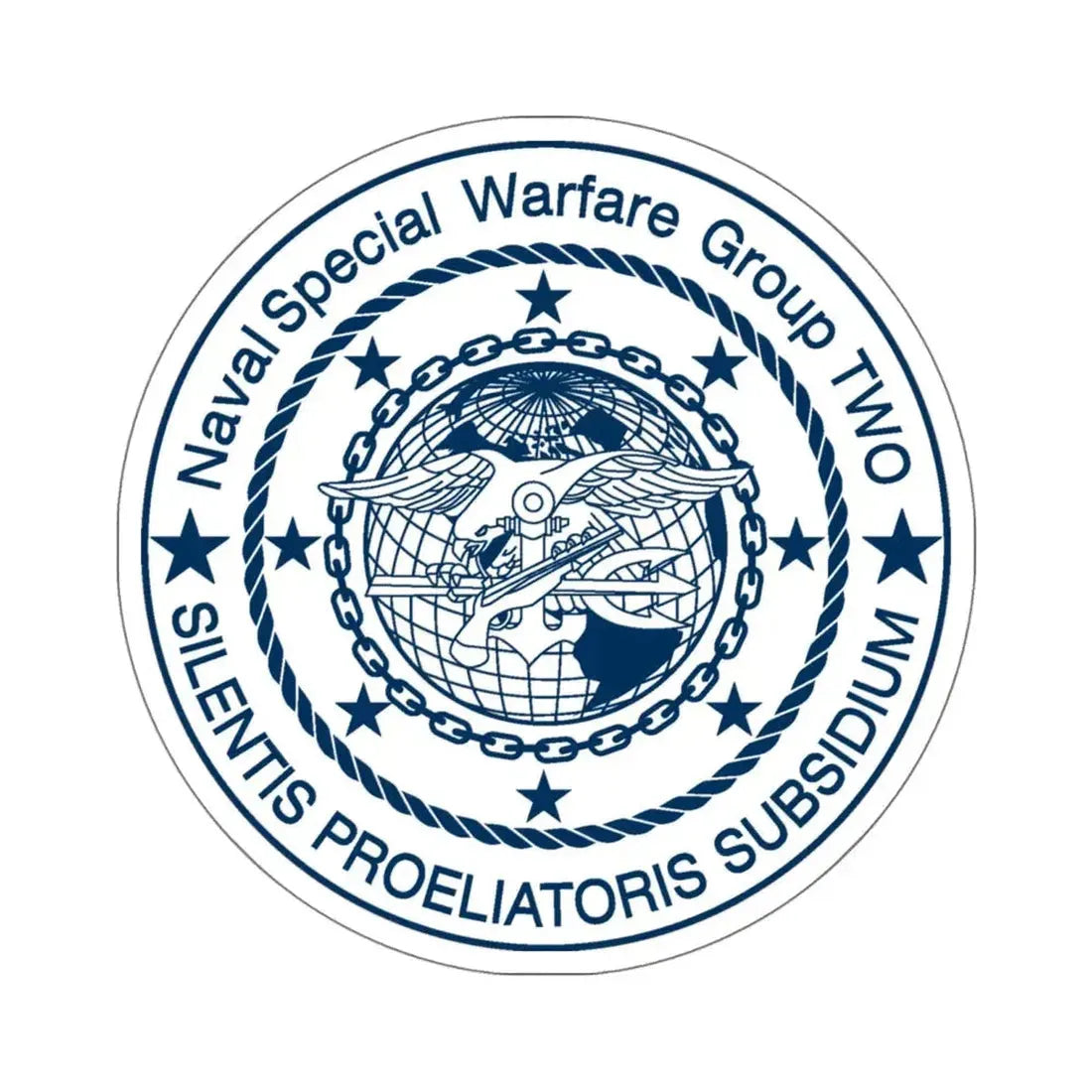 Naval Special Warfare Group 2 (U.S. Navy) STICKER Vinyl Kiss-Cut Decal 6 Inch White - The Sticker Space