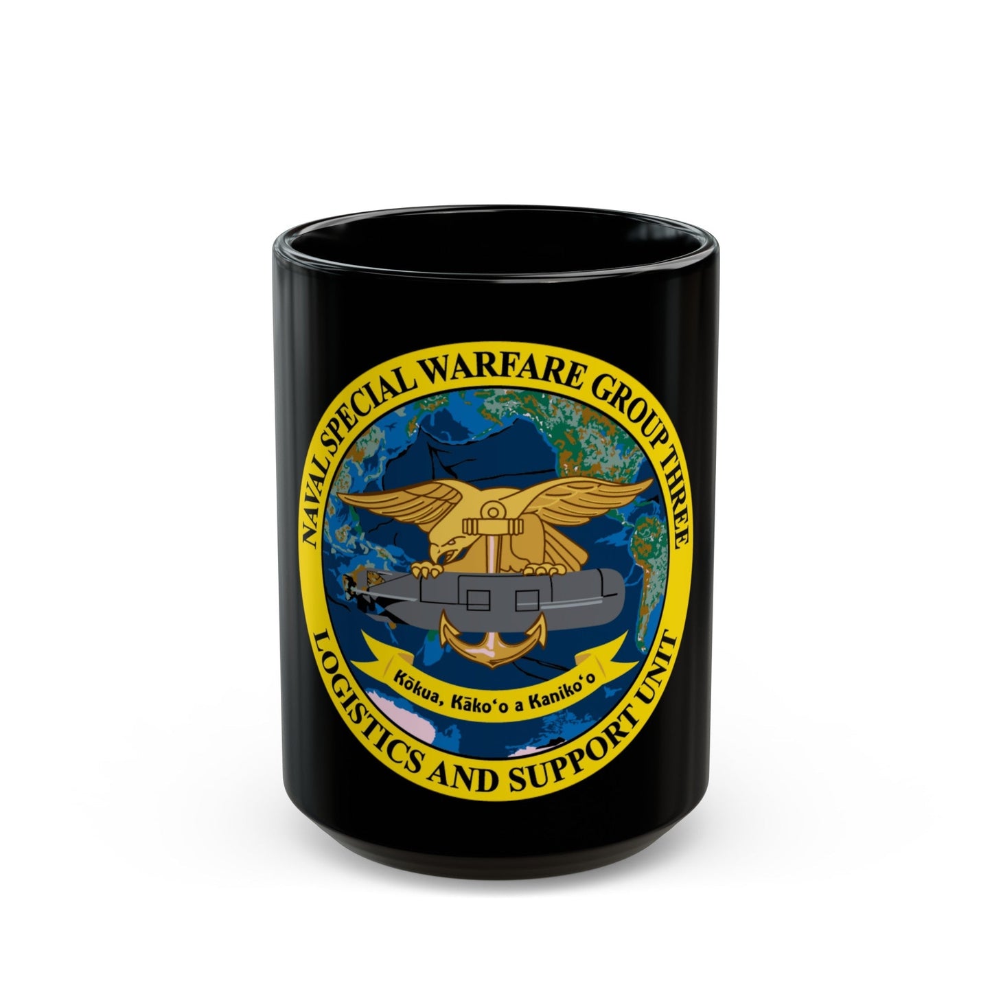 Naval Special Warfare Group 3 (U.S. Navy) Black Coffee Mug-15oz-The Sticker Space