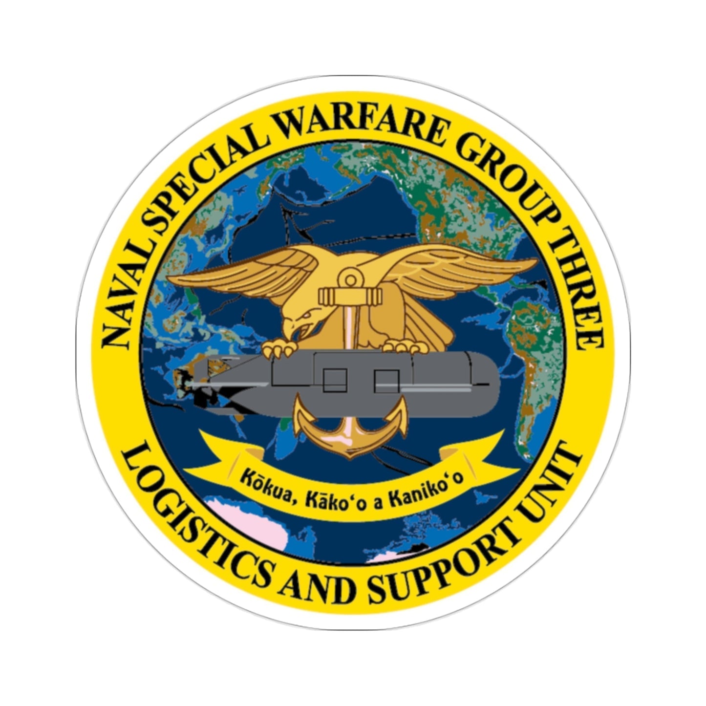 Naval Special Warfare Group 3 (U.S. Navy) STICKER Vinyl Die-Cut Decal-2 Inch-The Sticker Space