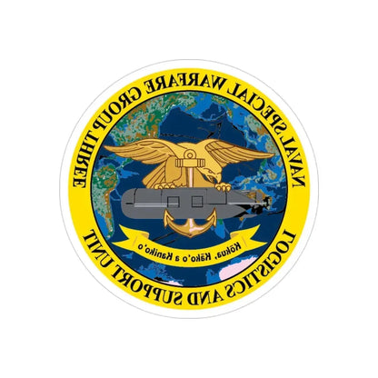 Naval Special Warfare Group 3 (U.S. Navy) REVERSE PRINT Transparent Die-Cut STICKER 3 Inch Die-Cut Transparent - The Sticker Space