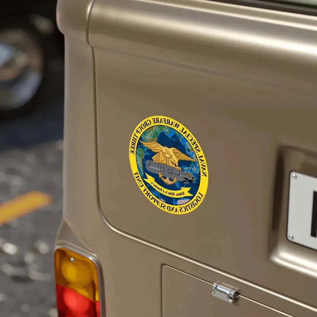 Naval Special Warfare Group 3 (U.S. Navy) REVERSE PRINT Transparent Die-Cut STICKER - The Sticker Space