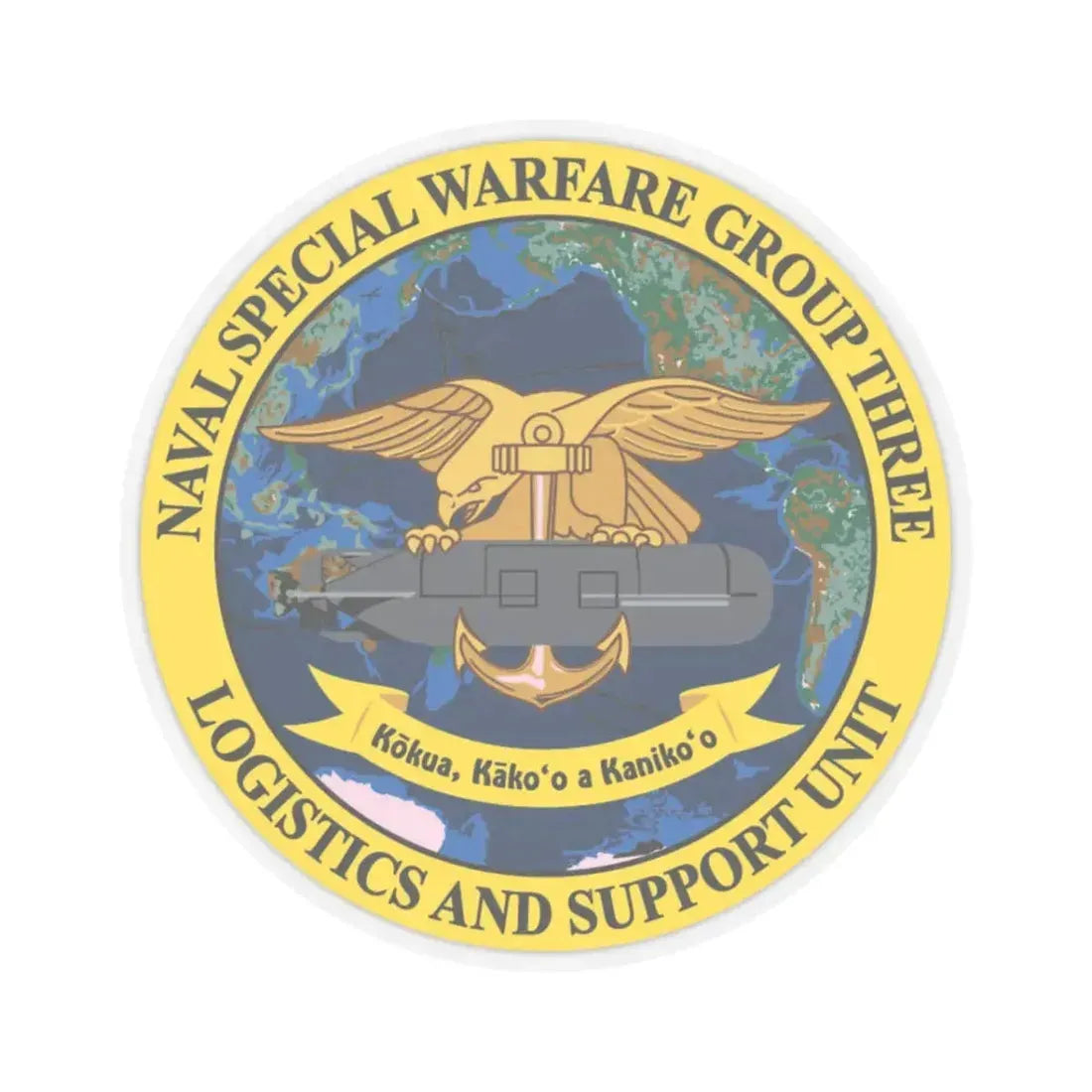 Naval Special Warfare Group 3 (U.S. Navy) STICKER Vinyl Kiss-Cut Decal 3 Inch Transparent - The Sticker Space
