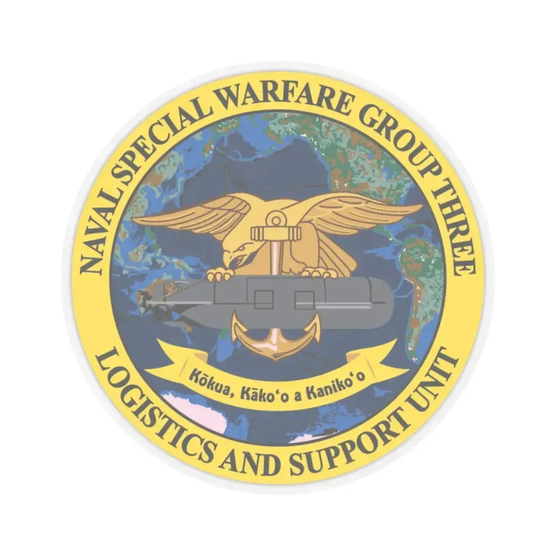 Naval Special Warfare Group 3 (U.S. Navy) STICKER Vinyl Kiss-Cut Decal 6 Inch Transparent - The Sticker Space