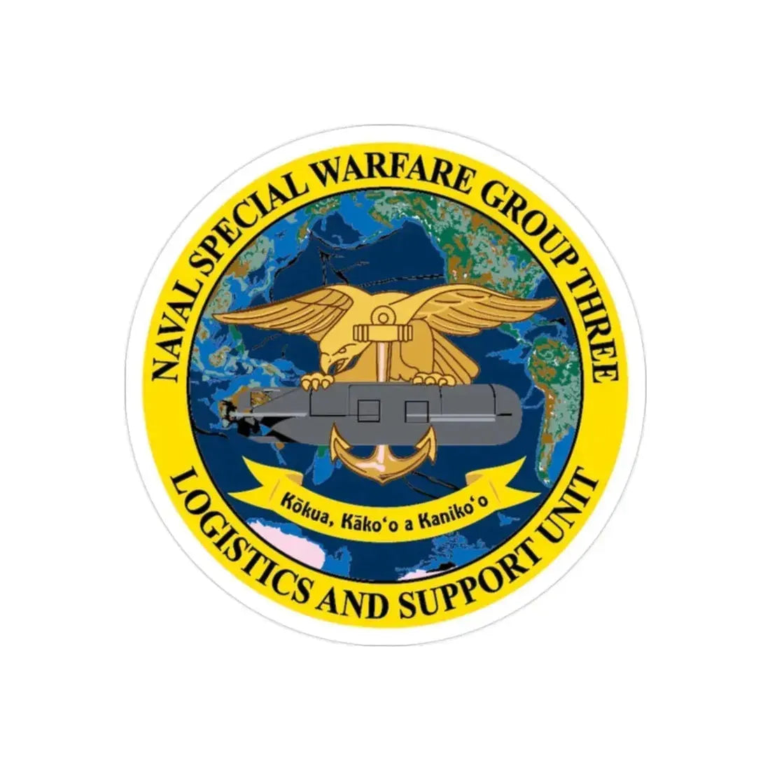 Naval Special Warfare Group 3 (U.S. Navy) Transparent STICKER Die-Cut Vinyl Decal 2 Inch Transparent - The Sticker Space