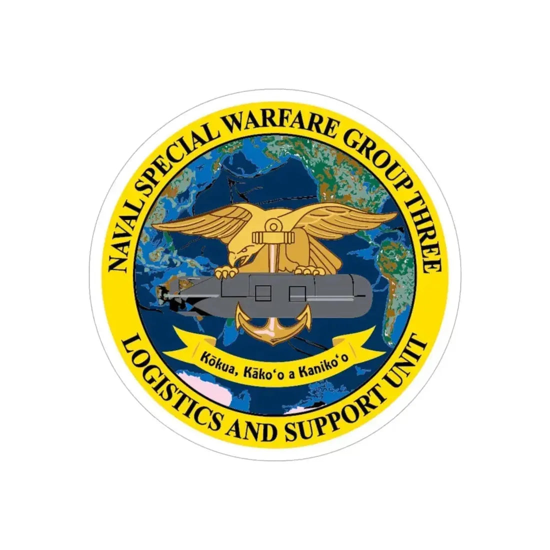 Naval Special Warfare Group 3 (U.S. Navy) Transparent STICKER Die-Cut Vinyl Decal 6 Inch Transparent - The Sticker Space