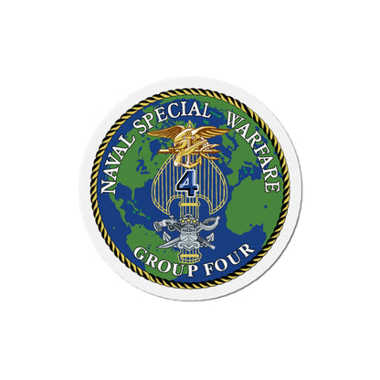 Naval Special Warfare Group 4 (U.S. Navy) Die-Cut Magnet-4" x 4"-The Sticker Space