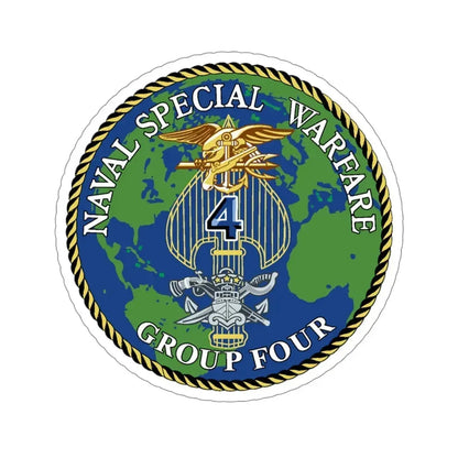 Naval Special Warfare Group 4 (U.S. Navy) STICKER Vinyl Die-Cut Decal 5 Inch - The Sticker Space