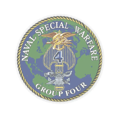 Naval Special Warfare Group 4 (U.S. Navy) STICKER Vinyl Kiss-Cut Decal 2 Inch Transparent - The Sticker Space