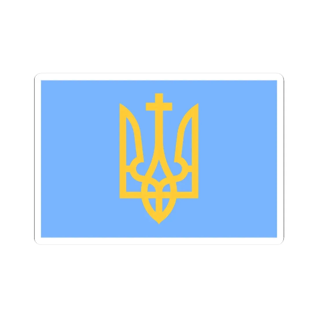 Naval Standard of the Hetman of Ukraine (Ukraine) STICKER Vinyl Kiss-Cut Decal 2 Inch White - The Sticker Space