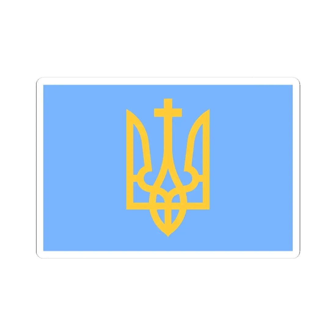 Naval Standard of the Hetman of Ukraine (Ukraine) STICKER Vinyl Kiss-Cut Decal 3 Inch White - The Sticker Space