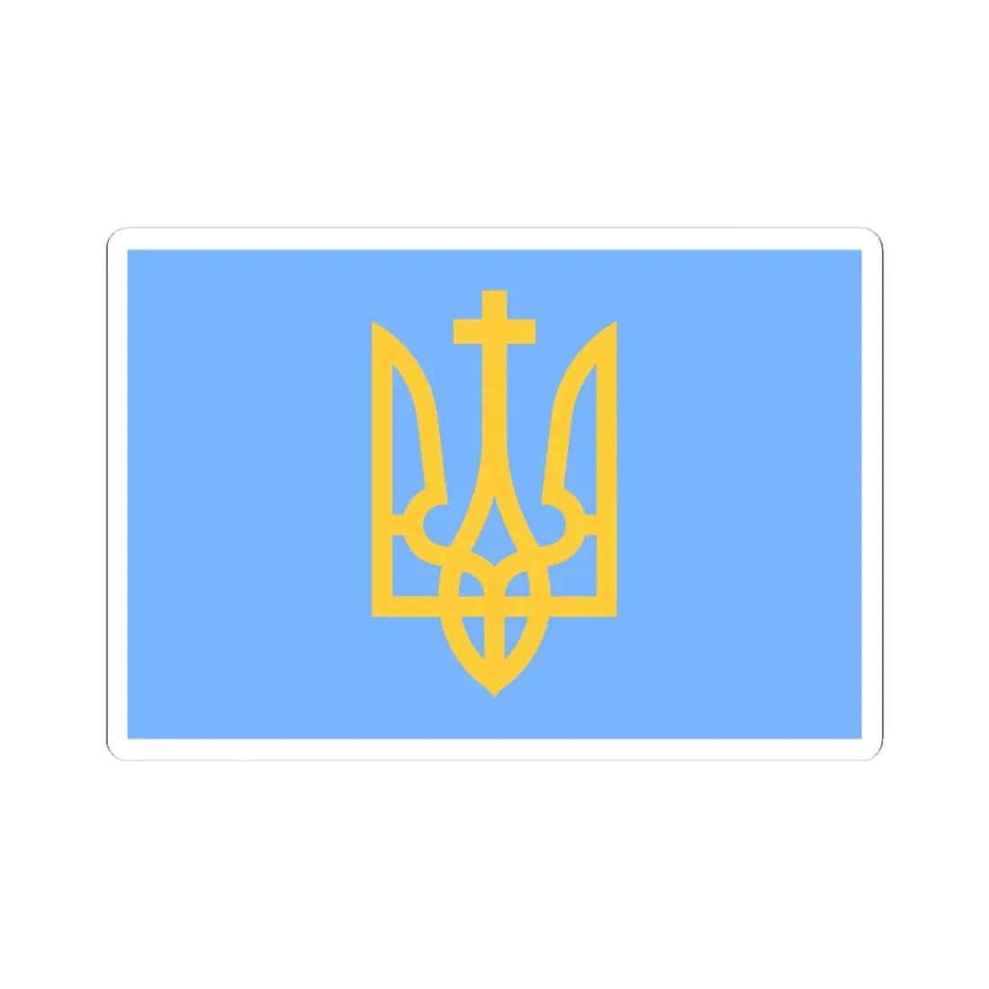 Naval Standard of the Hetman of Ukraine (Ukraine) STICKER Vinyl Kiss-Cut Decal 4 Inch White - The Sticker Space