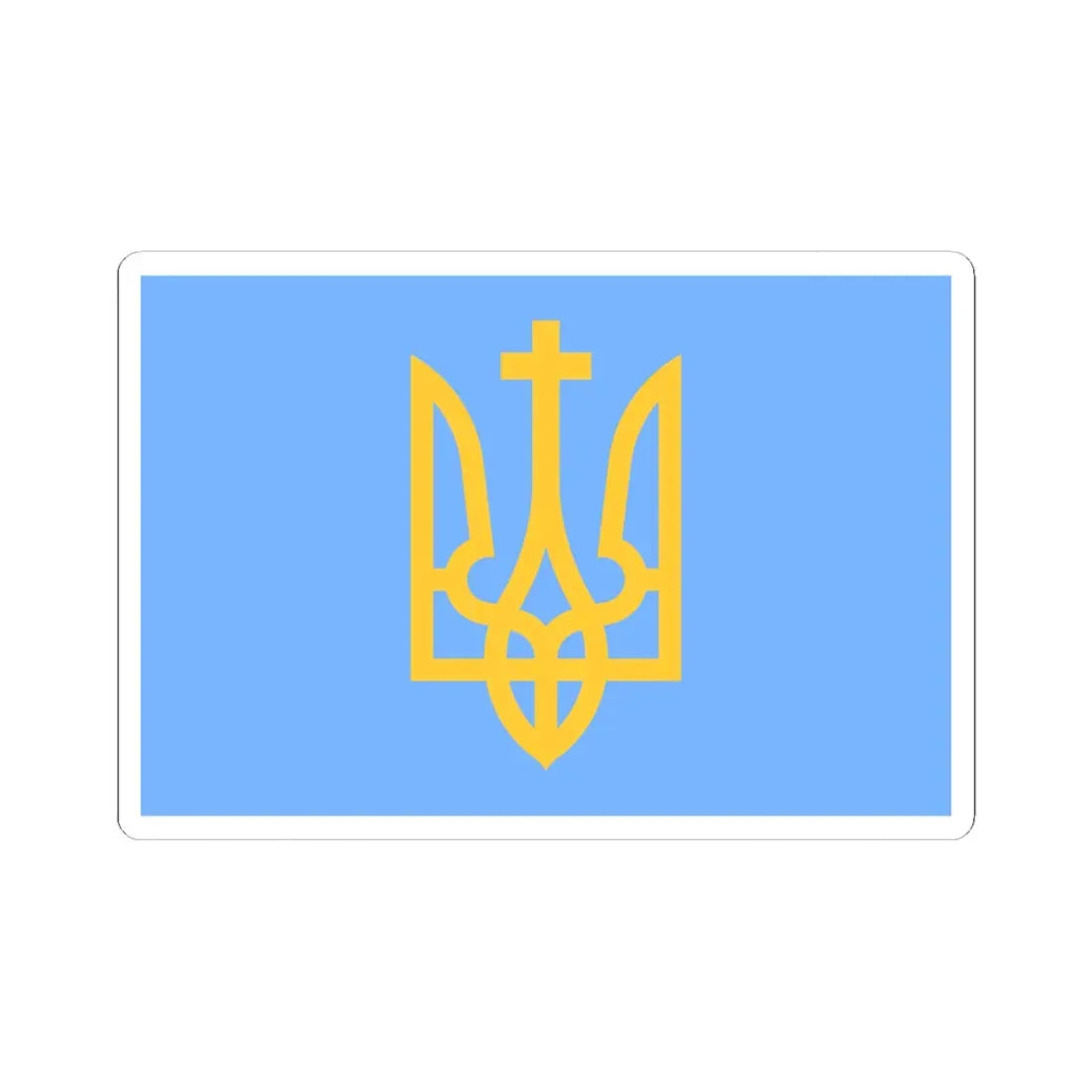 Naval Standard of the Hetman of Ukraine (Ukraine) STICKER Vinyl Kiss-Cut Decal 6 Inch White - The Sticker Space