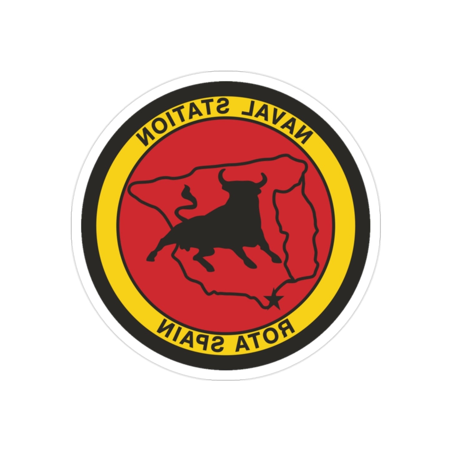 Naval Station Rota Spain (U.S. Navy) REVERSE PRINT Transparent STICKER-2 Inch-The Sticker Space