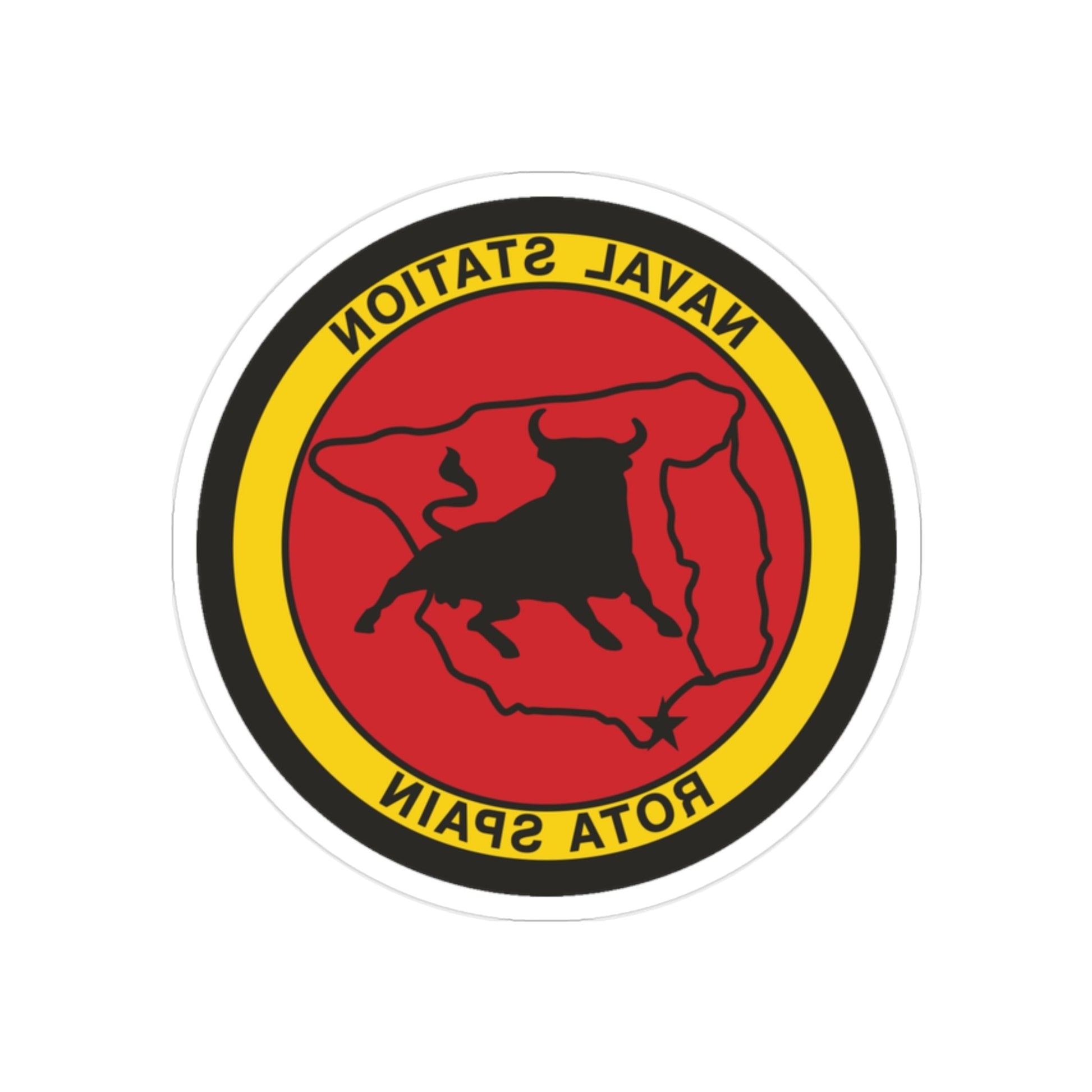 Naval Station Rota Spain (U.S. Navy) REVERSE PRINT Transparent STICKER-2 Inch-The Sticker Space