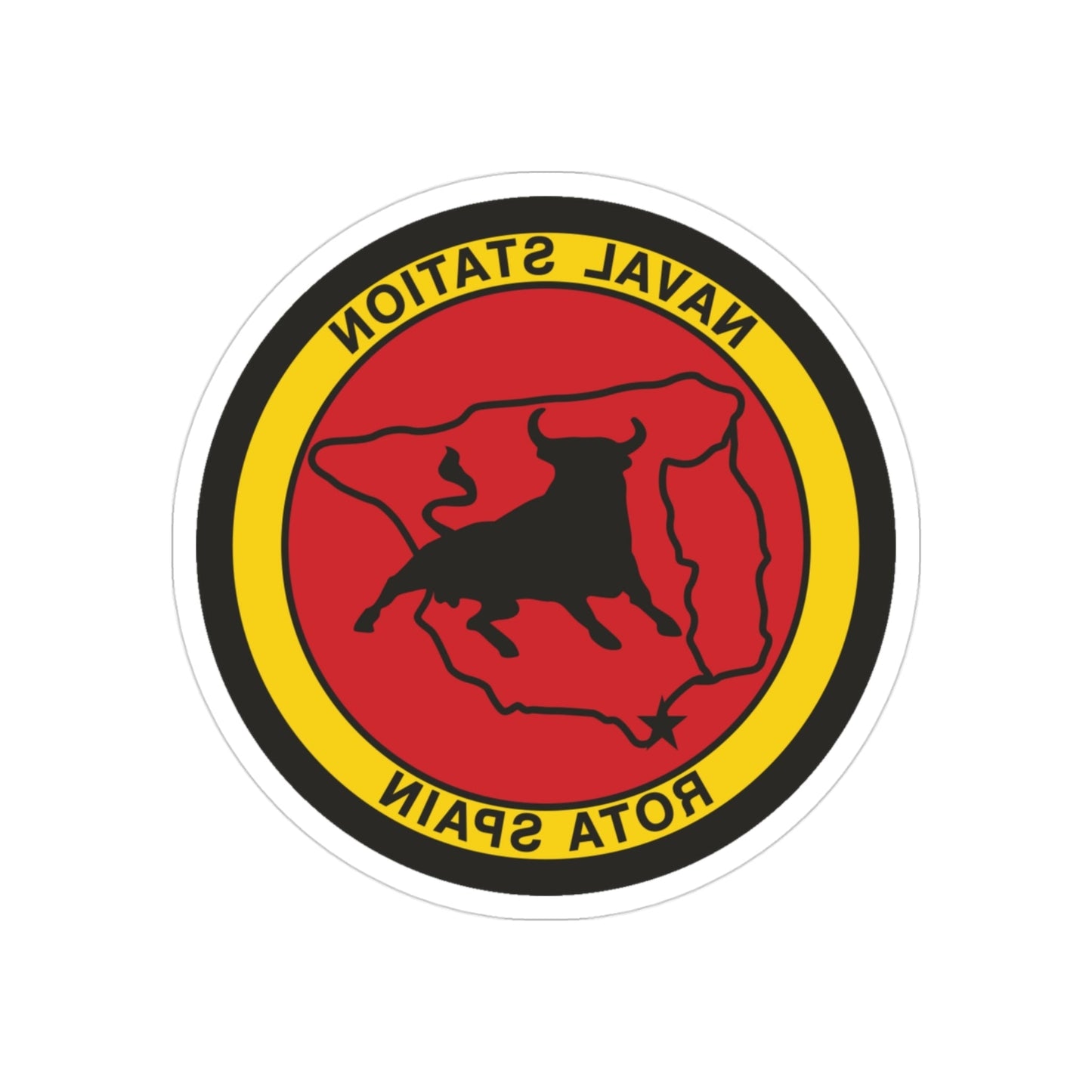 Naval Station Rota Spain (U.S. Navy) REVERSE PRINT Transparent STICKER-3 Inch-The Sticker Space