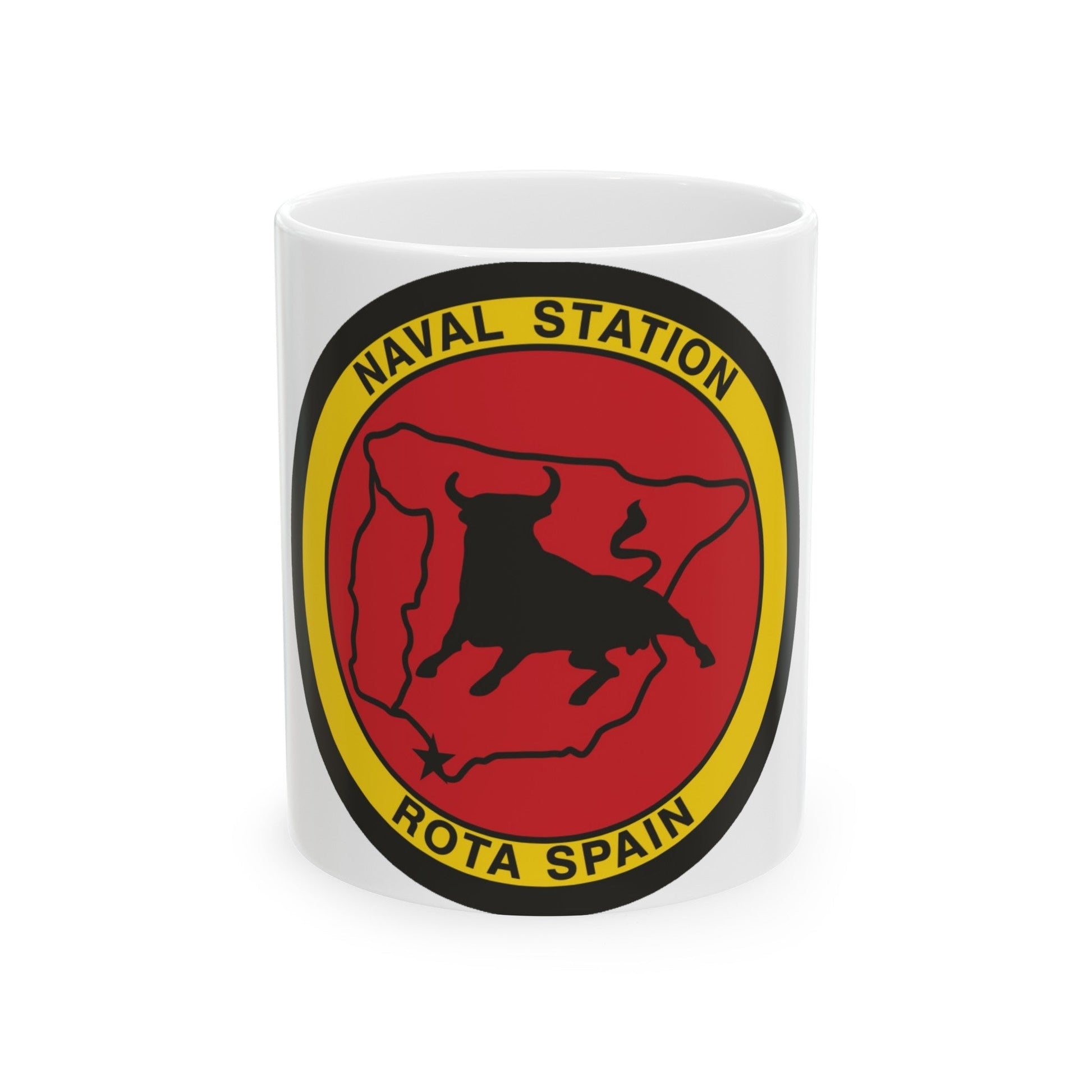 Naval Station Rota Spain (U.S. Navy) White Coffee Mug-11oz-The Sticker Space