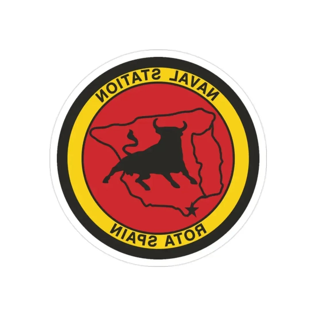 Naval Station Rota Spain (U.S. Navy) REVERSE PRINT Transparent Die-Cut STICKER 2 Inch Die-Cut Transparent - The Sticker Space