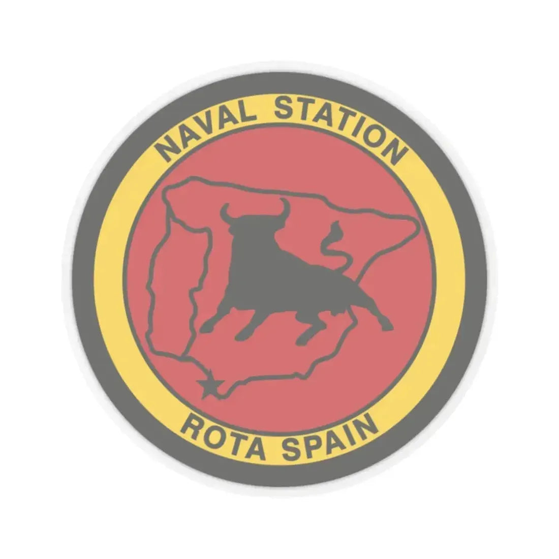 Naval Station Rota Spain (U.S. Navy) STICKER Vinyl Kiss-Cut Decal 2 Inch Transparent - The Sticker Space