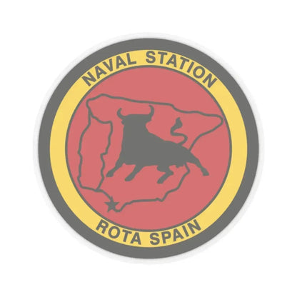 Naval Station Rota Spain (U.S. Navy) STICKER Vinyl Kiss-Cut Decal 2 Inch Transparent - The Sticker Space