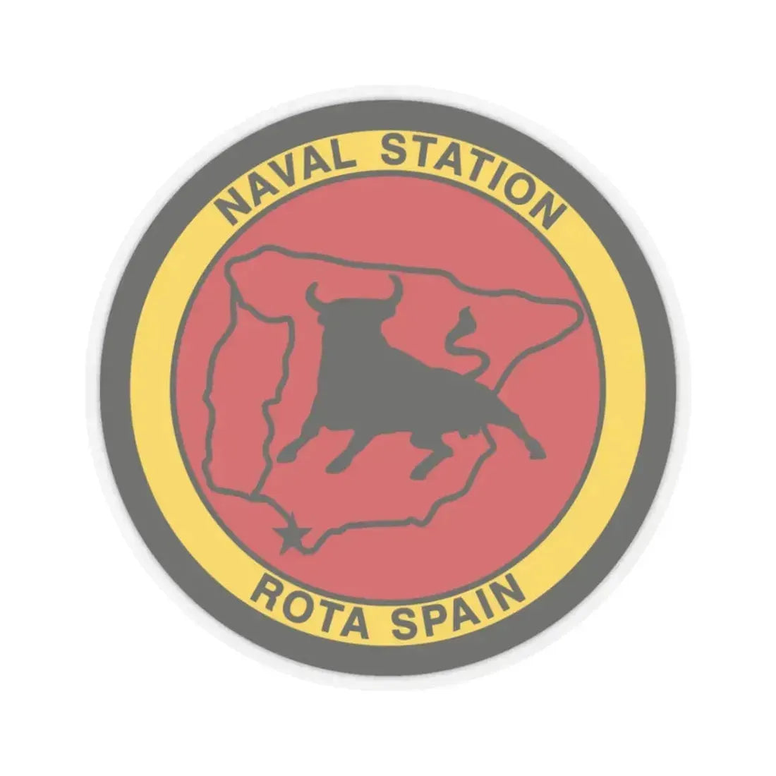 Naval Station Rota Spain (U.S. Navy) STICKER Vinyl Kiss-Cut Decal 3 Inch Transparent - The Sticker Space