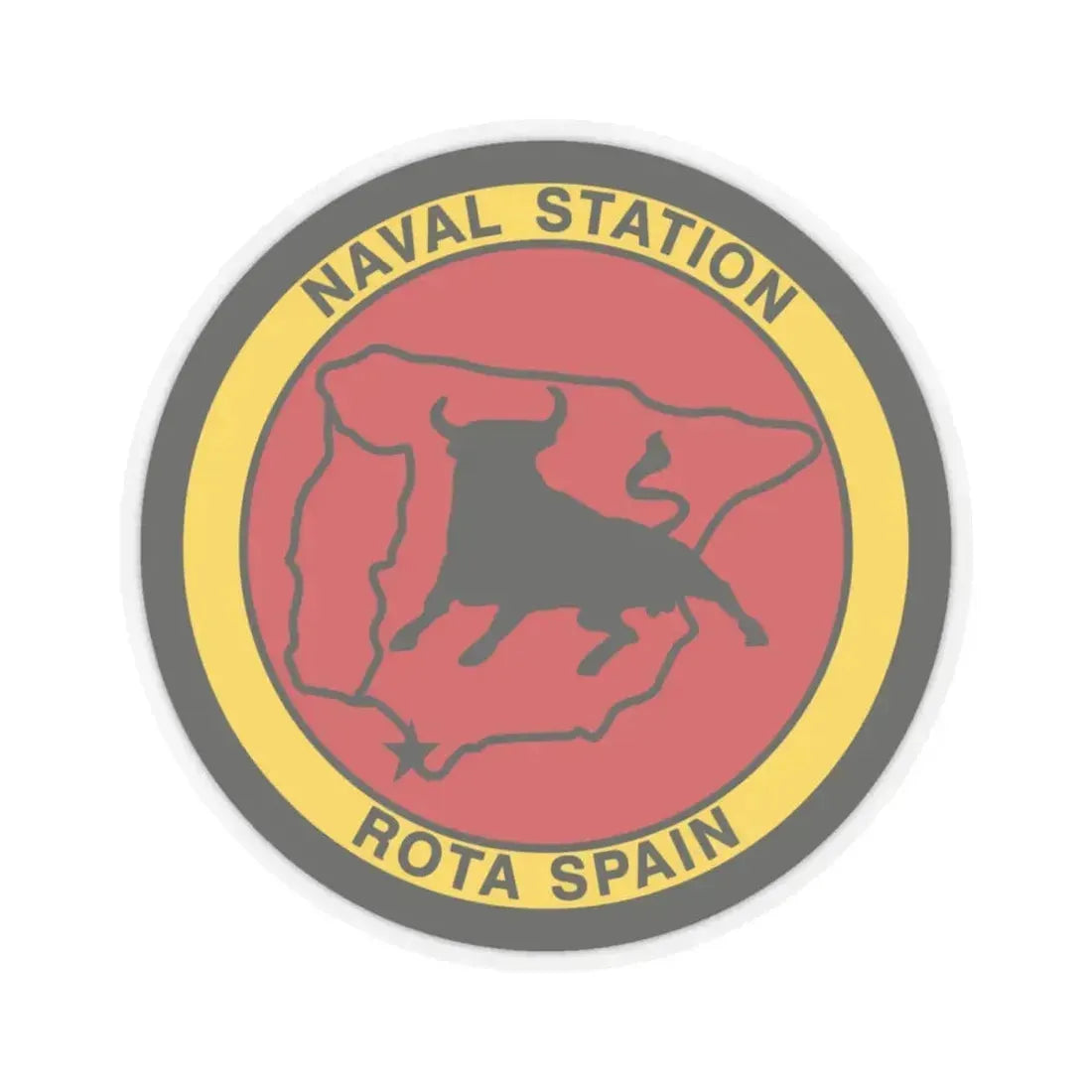 Naval Station Rota Spain (U.S. Navy) STICKER Vinyl Kiss-Cut Decal 4 Inch Transparent - The Sticker Space