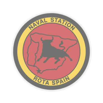Naval Station Rota Spain (U.S. Navy) STICKER Vinyl Kiss-Cut Decal 4 Inch Transparent - The Sticker Space
