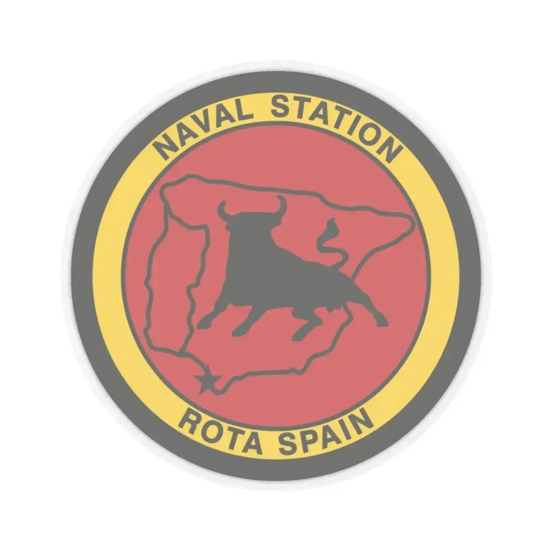 Naval Station Rota Spain (U.S. Navy) STICKER Vinyl Kiss-Cut Decal 6 Inch Transparent - The Sticker Space