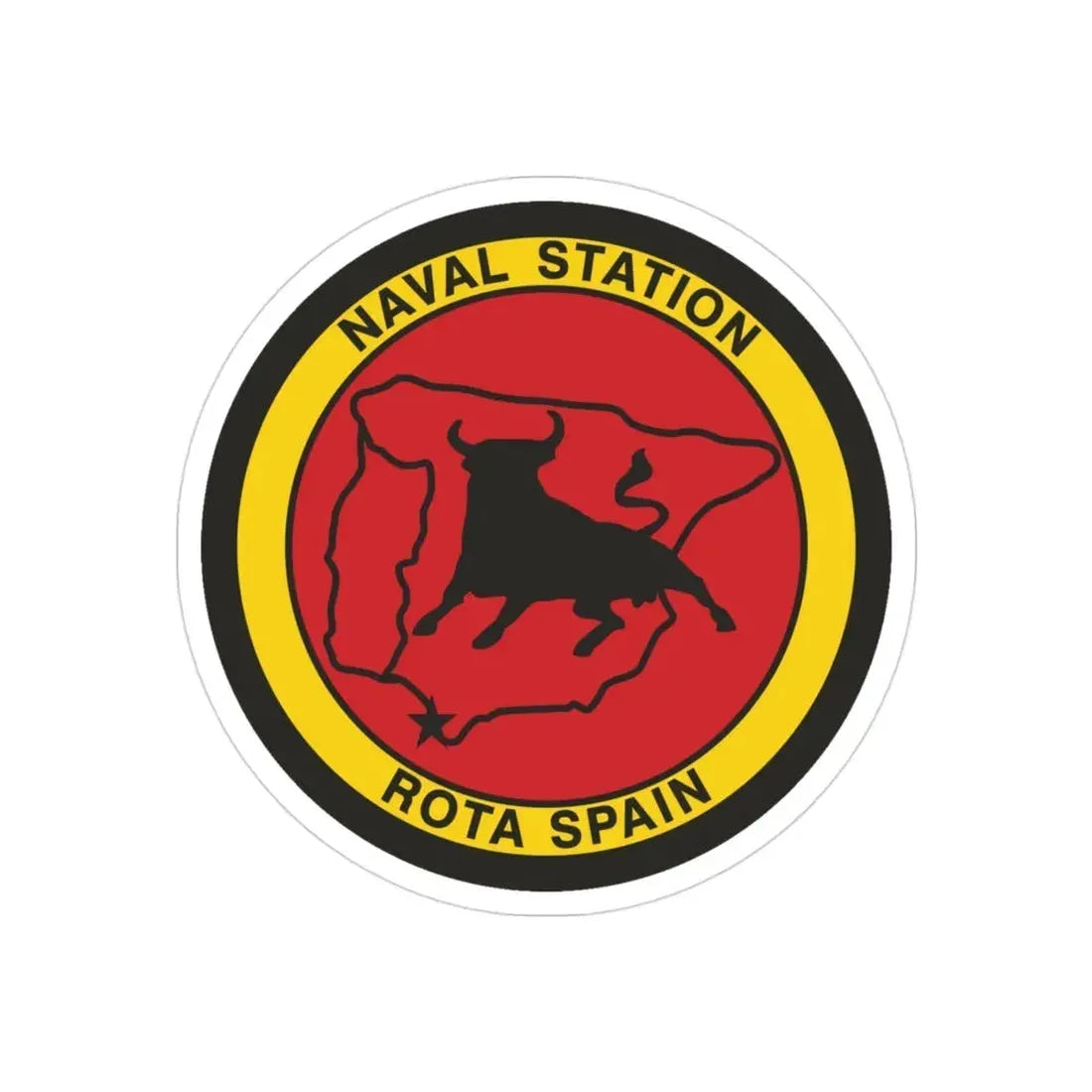 Naval Station Rota Spain (U.S. Navy) Transparent STICKER Die-Cut Vinyl Decal 3 Inch Transparent - The Sticker Space