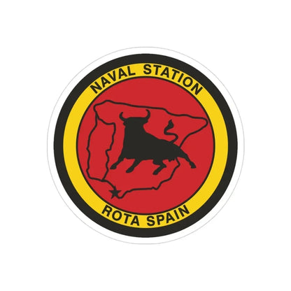 Naval Station Rota Spain (U.S. Navy) Transparent STICKER Die-Cut Vinyl Decal 3 Inch Transparent - The Sticker Space