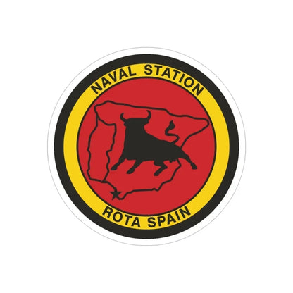 Naval Station Rota Spain (U.S. Navy) Transparent STICKER Die-Cut Vinyl Decal 4 Inch Transparent - The Sticker Space