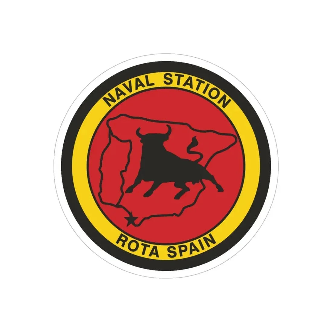 Naval Station Rota Spain (U.S. Navy) Transparent STICKER Die-Cut Vinyl Decal 5 Inch Transparent - The Sticker Space