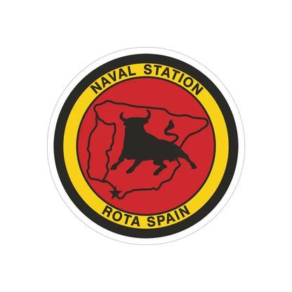 Naval Station Rota Spain (U.S. Navy) Transparent STICKER Die-Cut Vinyl Decal 5 Inch Transparent - The Sticker Space