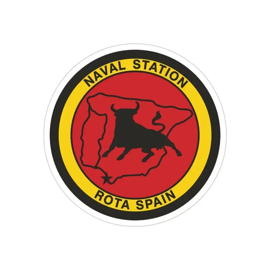 Naval Station Rota Spain (U.S. Navy) Transparent STICKER Die-Cut Vinyl Decal 6 Inch Transparent - The Sticker Space