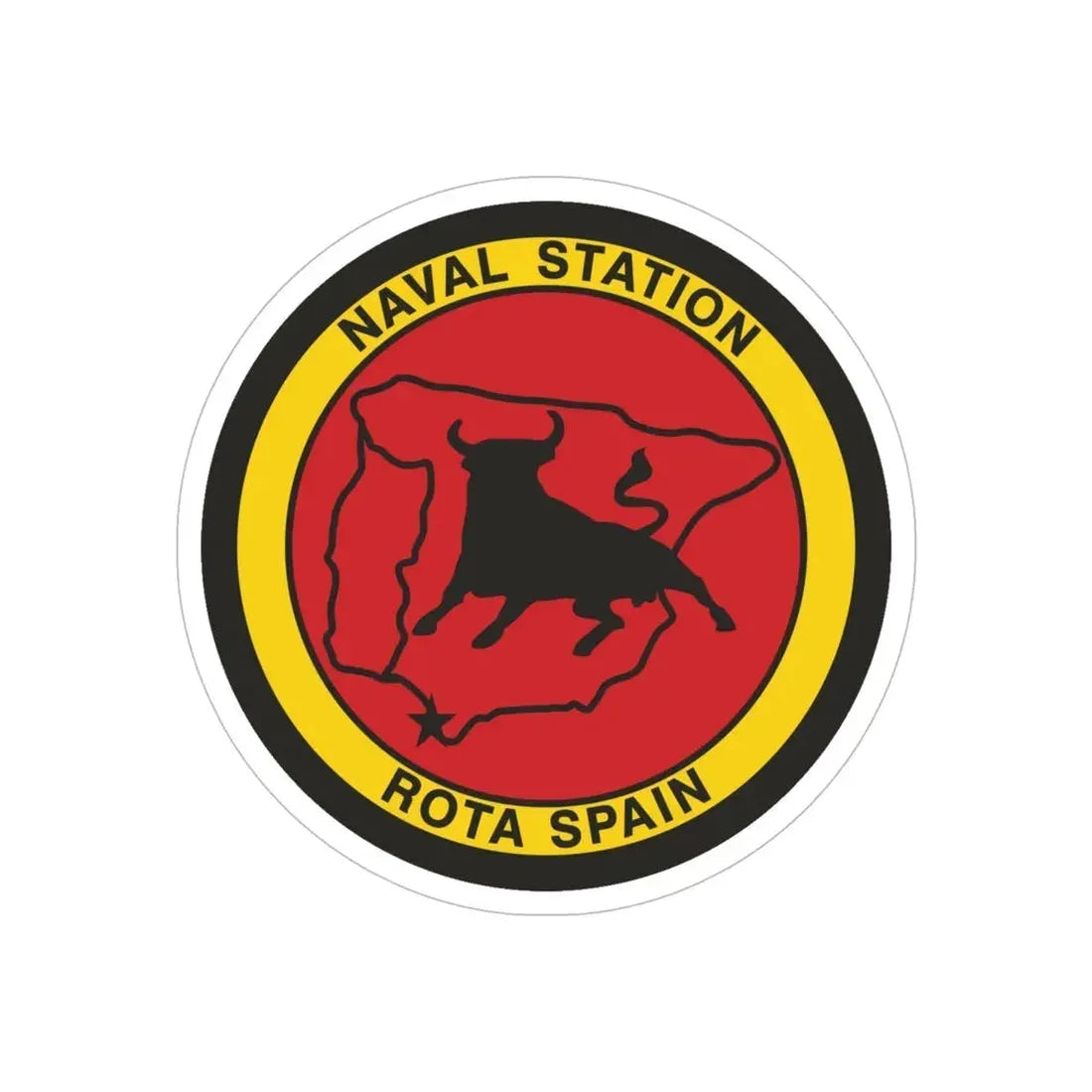 Naval Station Rota Spain (U.S. Navy) Transparent STICKER Die-Cut Vinyl Decal 6 Inch Transparent - The Sticker Space