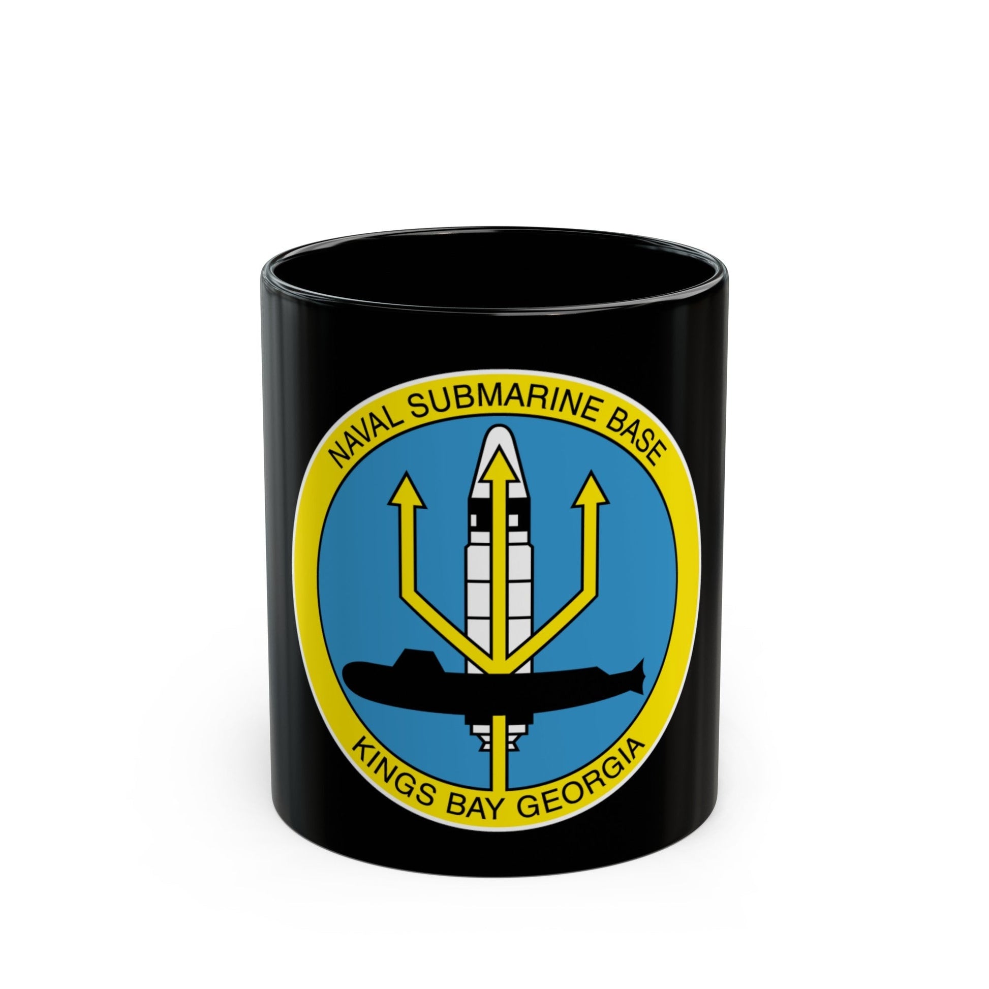 Naval Submarine Base Kings Bay Georgia (U.S. Navy) Black Coffee Mug-11oz-The Sticker Space