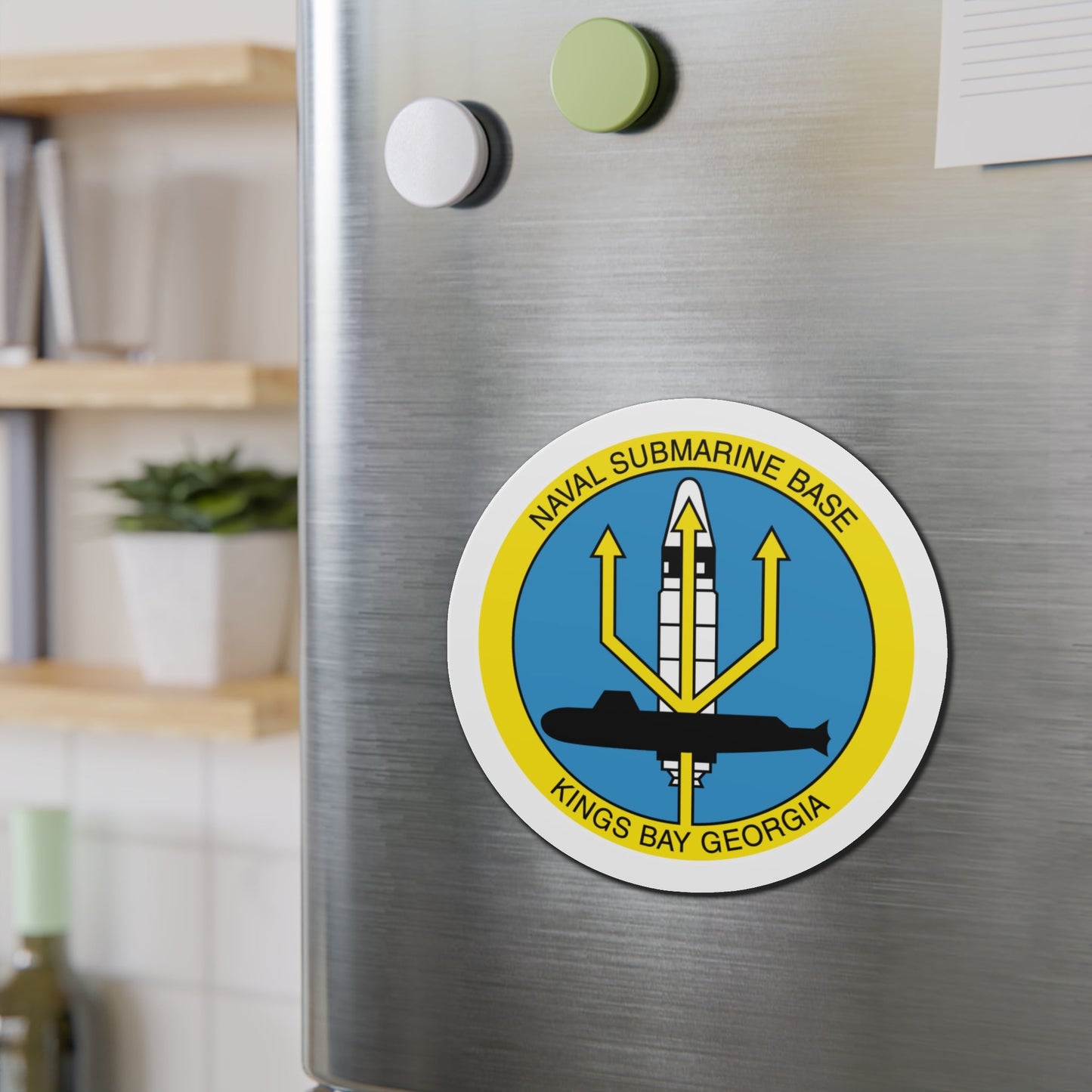 Naval Submarine Base Kings Bay Georgia (U.S. Navy) Die-Cut Magnet-The Sticker Space