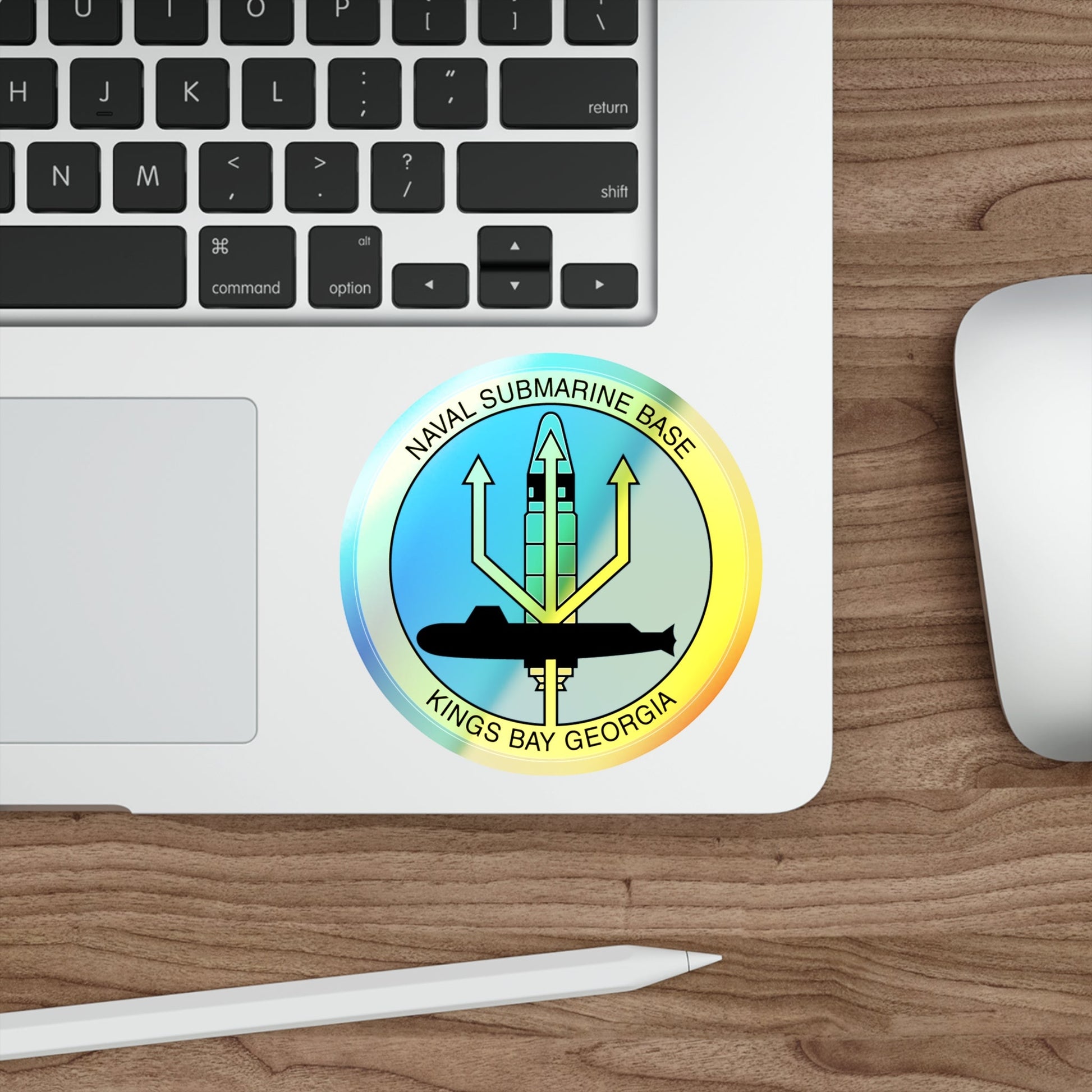 Naval Submarine Base Kings Bay Georgia (U.S. Navy) Holographic STICKER Die-Cut Vinyl Decal-The Sticker Space