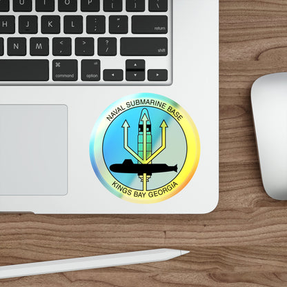 Naval Submarine Base Kings Bay Georgia (U.S. Navy) Holographic STICKER Die-Cut Vinyl Decal-The Sticker Space