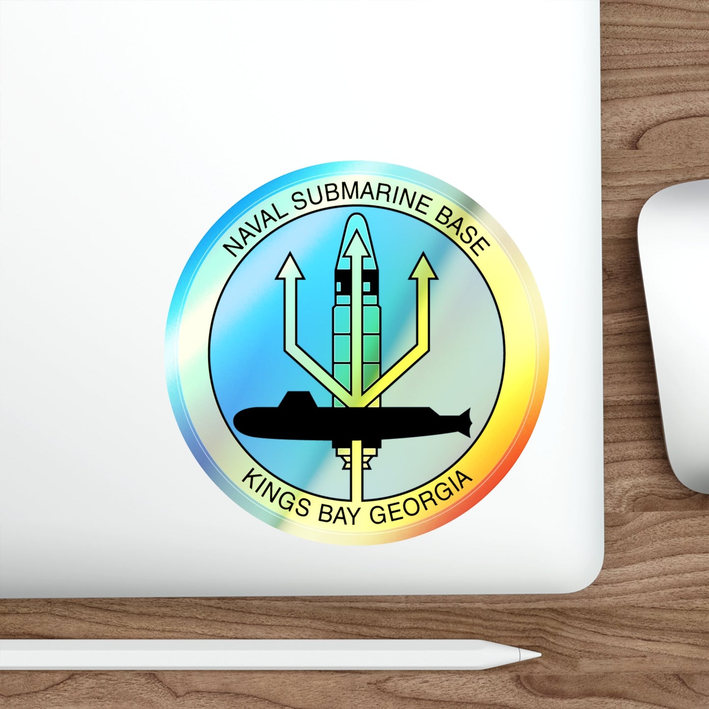 Naval Submarine Base Kings Bay Georgia (U.S. Navy) Holographic STICKER Die-Cut Vinyl Decal-The Sticker Space