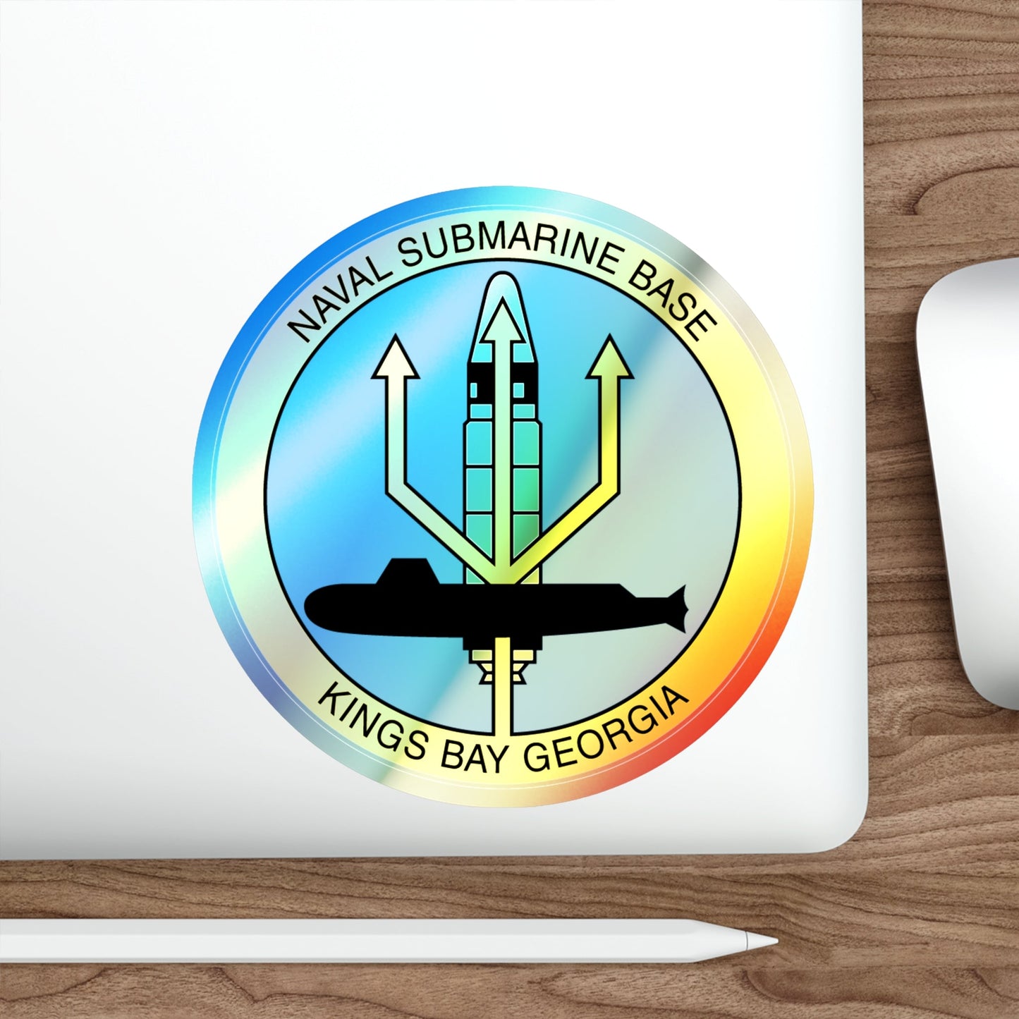 Naval Submarine Base Kings Bay Georgia (U.S. Navy) Holographic STICKER Die-Cut Vinyl Decal-The Sticker Space