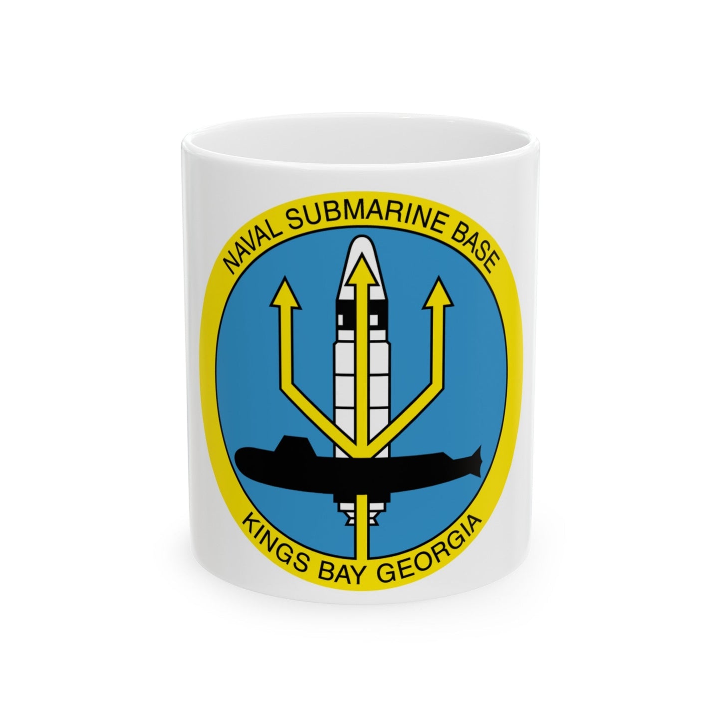 Naval Submarine Base Kings Bay Georgia (U.S. Navy) White Coffee Mug-11oz-The Sticker Space