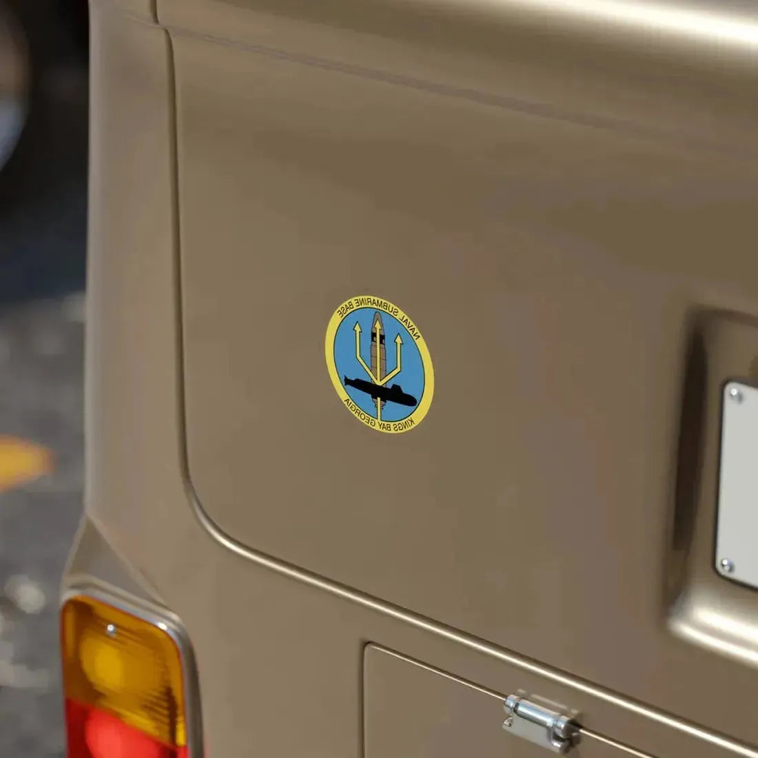 Naval Submarine Base Kings Bay Georgia (U.S. Navy) REVERSE PRINT Transparent Die-Cut STICKER - The Sticker Space