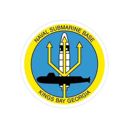 Naval Submarine Base Kings Bay Georgia (U.S. Navy) Transparent STICKER Die-Cut Vinyl Decal 2 Inch Transparent - The Sticker Space