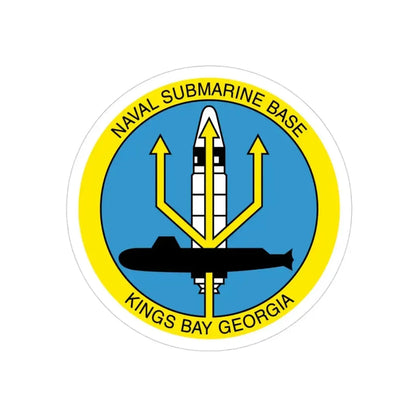 Naval Submarine Base Kings Bay Georgia (U.S. Navy) Transparent STICKER Die-Cut Vinyl Decal 3 Inch Transparent - The Sticker Space