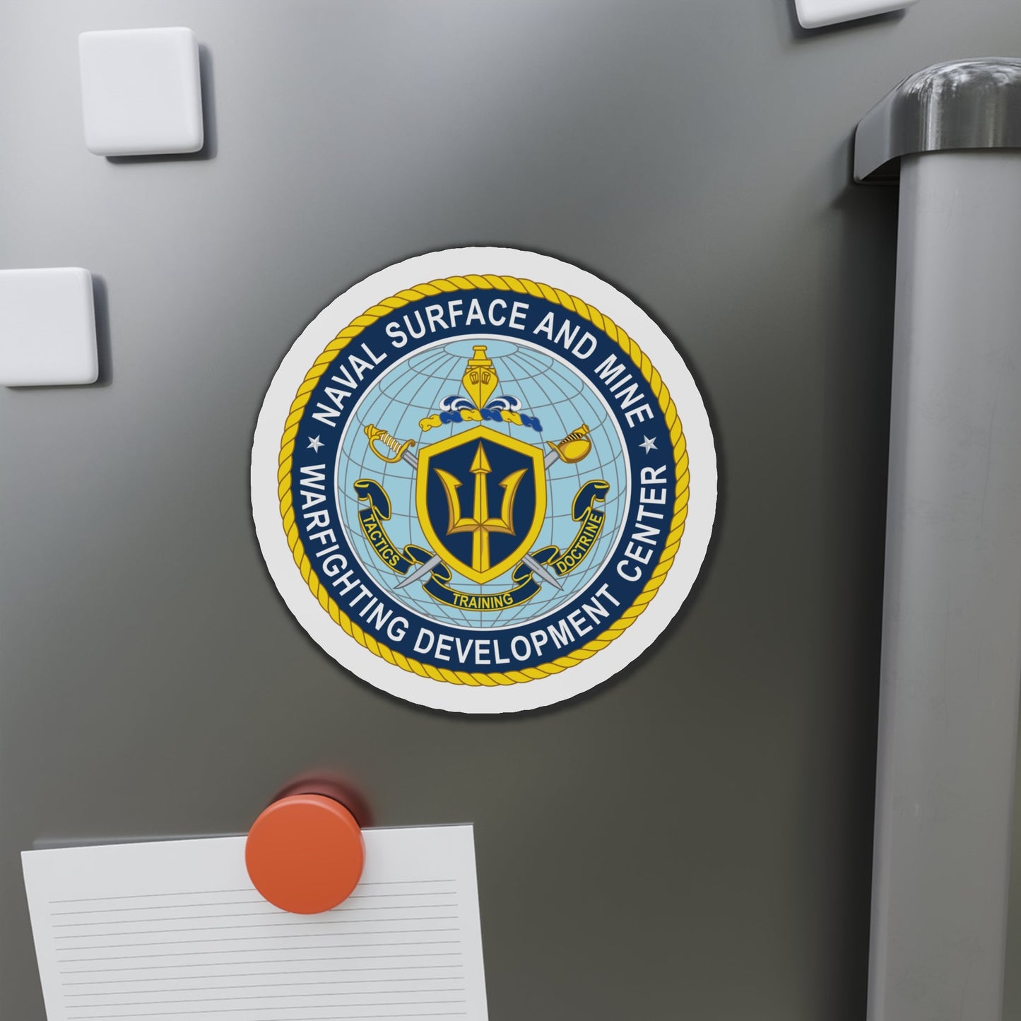 Naval Surface & Mine Warfighting Dev Center (U.S. Navy) Die-Cut Magnet-The Sticker Space