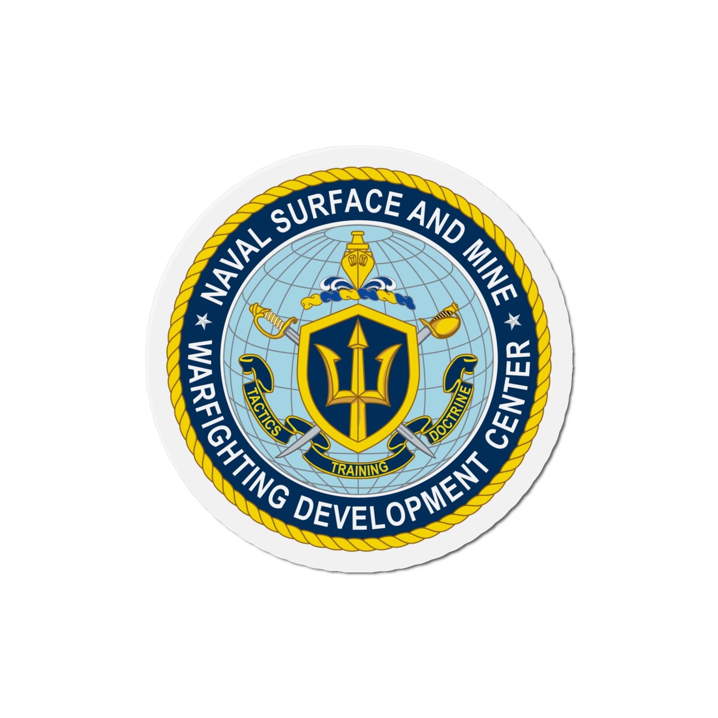 Naval Surface & Mine Warfighting Dev Center (U.S. Navy) Die-Cut Magnet-5" x 5"-The Sticker Space