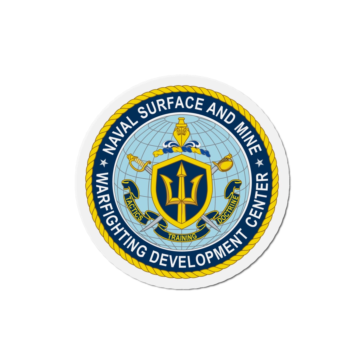 Naval Surface & Mine Warfighting Dev Center (U.S. Navy) Die-Cut Magnet-6 × 6"-The Sticker Space