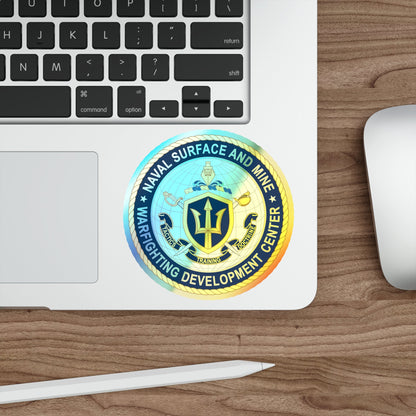 Naval Surface & Mine Warfighting Dev Center (U.S. Navy) Holographic STICKER Die-Cut Vinyl Decal-The Sticker Space